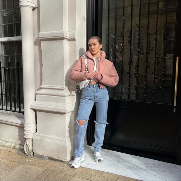 Zara pink cropped puffer jacket BLOGGERS FAVORITE!!!!! - Picture 6 of 16